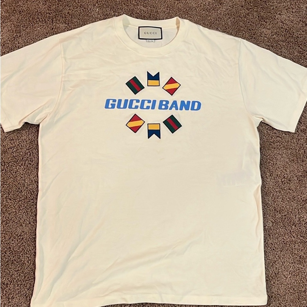 Gucci Band Graphic Cream Tee